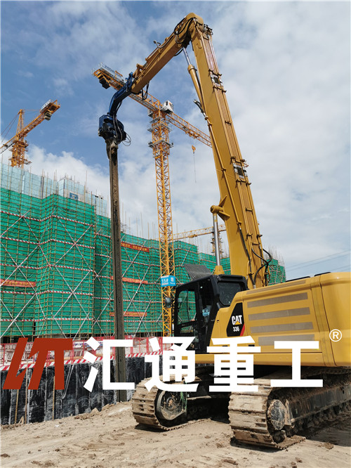 挖掘機打樁臂、打樁臂、打樁錘、挖掘機打樁臂廠家